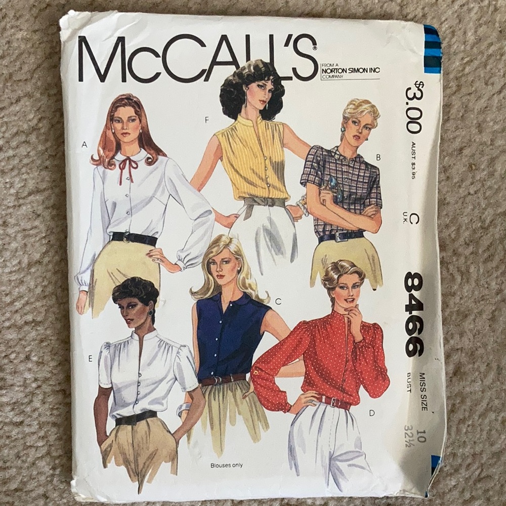 McCall’s pattern #8466, Miss size 10